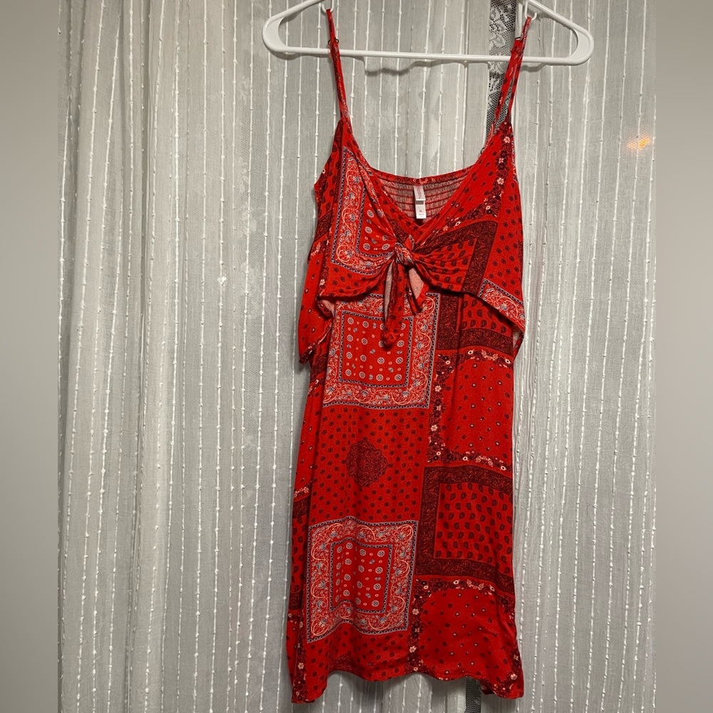Xhileration tie front tank top